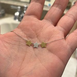 14k gold little star necklace